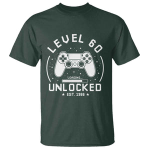 Level 60 Unlocked Video Gamer 60th Birthday Gift T Shirt Vintage 1966 60 Year Old Gift