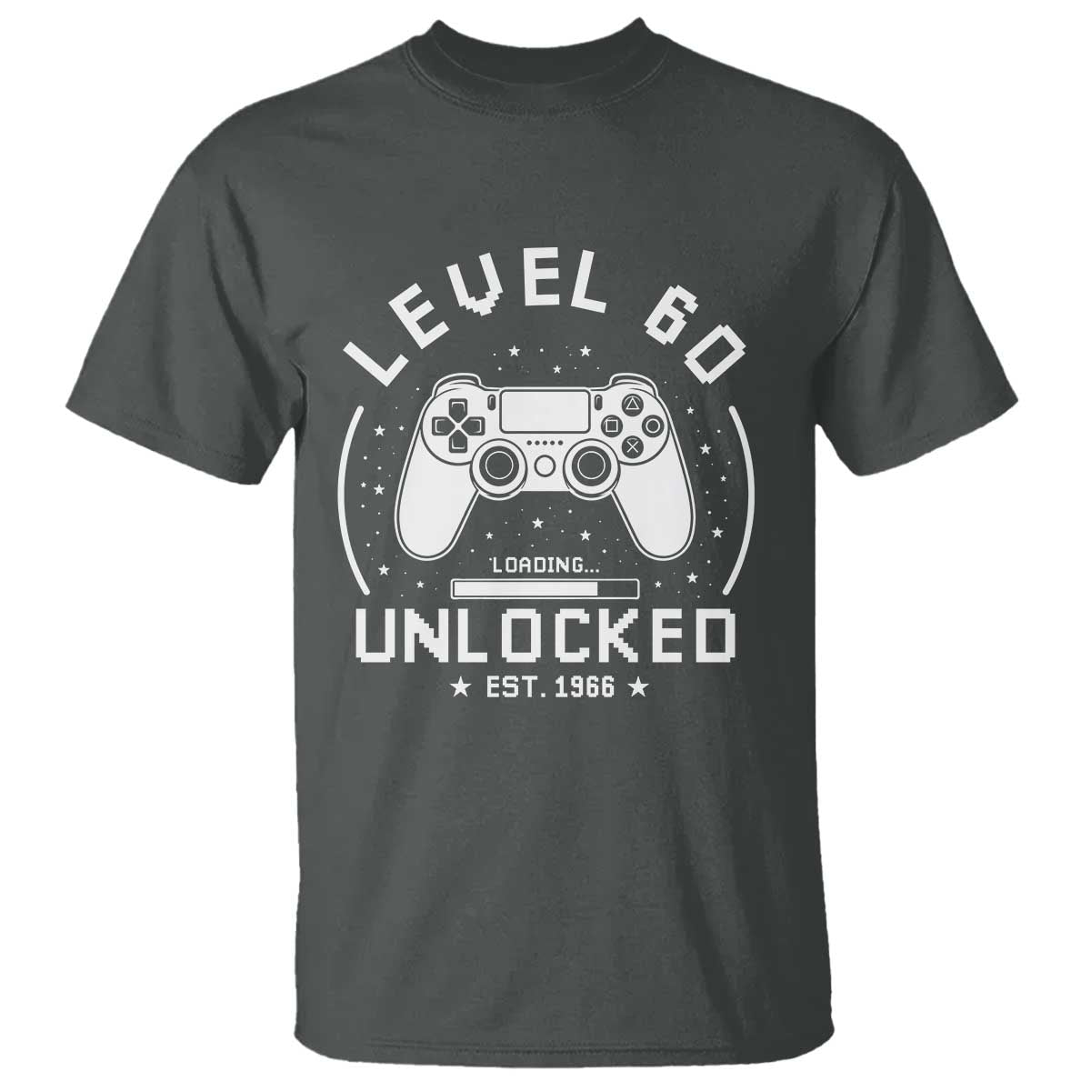 Level 60 Unlocked Video Gamer 60th Birthday Gift T Shirt Vintage 1966 60 Year Old Gift