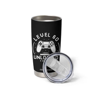 Level 60 Unlocked Video Gamer 60th Birthday Gift Tumbler Cup Vintage 1966 60 Year Old Gift