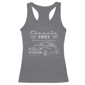 75th Birthday Racerback Tank Top Vintage Retro Car Classic 1951 75 Year Old Gift