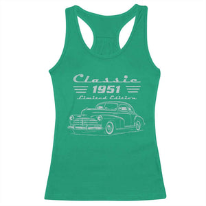 75th Birthday Racerback Tank Top Vintage Retro Car Classic 1951 75 Year Old Gift