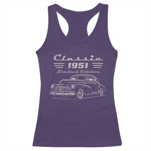 75th Birthday Racerback Tank Top Vintage Retro Car Classic 1951 75 Year Old Gift