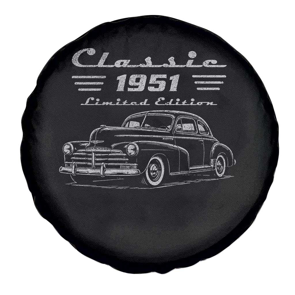 75th Birthday Spare Tire Cover Vintage Retro Car Classic 1951 75 Year Old Gift