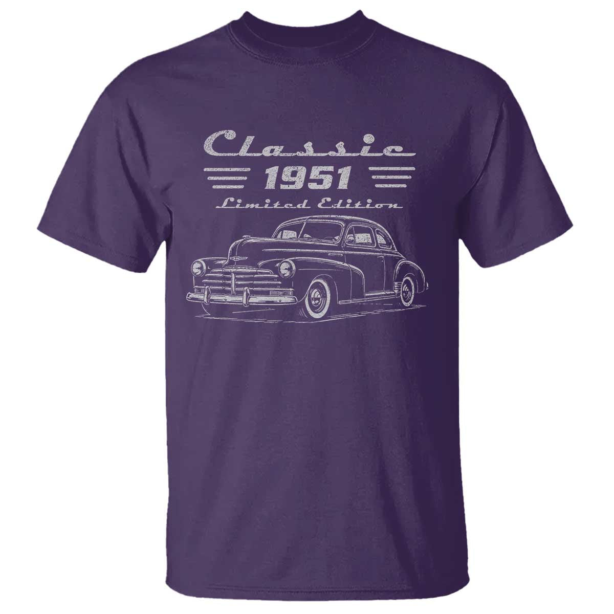 75th Birthday T Shirt Vintage Retro Car Classic 1951 75 Year Old Gift