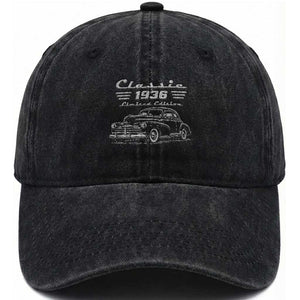 90th Birthday Washed Cotton Baseball Cap Vintage Retro Car Classic 1936 90 Year Old Gift