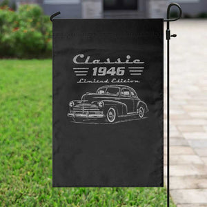 80th Birthday Garden Flag Vintage Retro Car Classic 1946 80 Year Old Gift
