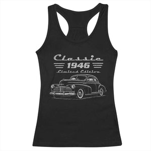 80th Birthday Racerback Tank Top Vintage Retro Car Classic 1946 80 Year Old Gift