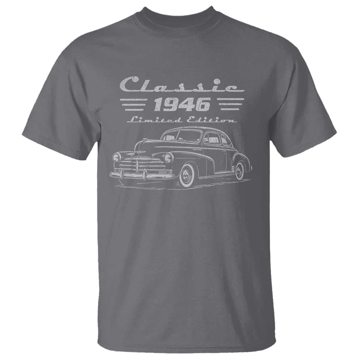 80th Birthday T Shirt Vintage Retro Car Classic 1946 80 Year Old Gift