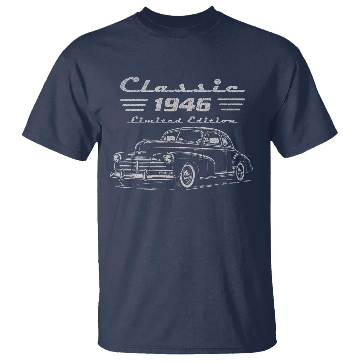 80th Birthday T Shirt Vintage Retro Car Classic 1946 80 Year Old Gift
