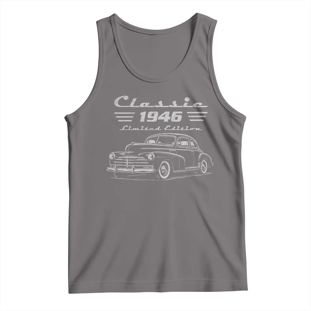 80th Birthday Tank Top Vintage Retro Car Classic 1946 80 Year Old Gift