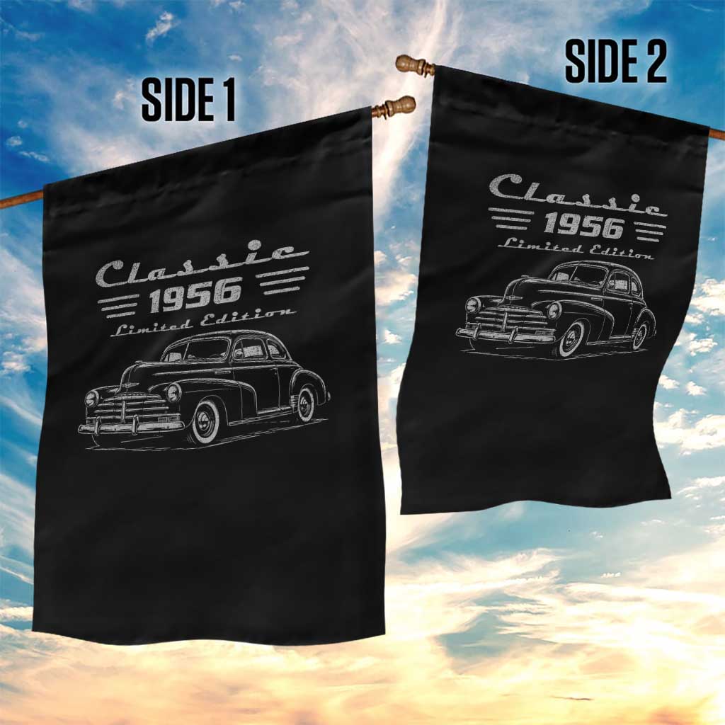 70th Birthday Garden Flag Vintage Retro Car Classic 1956 70 Year Old Gift