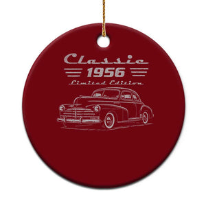 70th Birthday Ceramic Ornament Vintage Retro Car Classic 1956 70 Year Old Gift