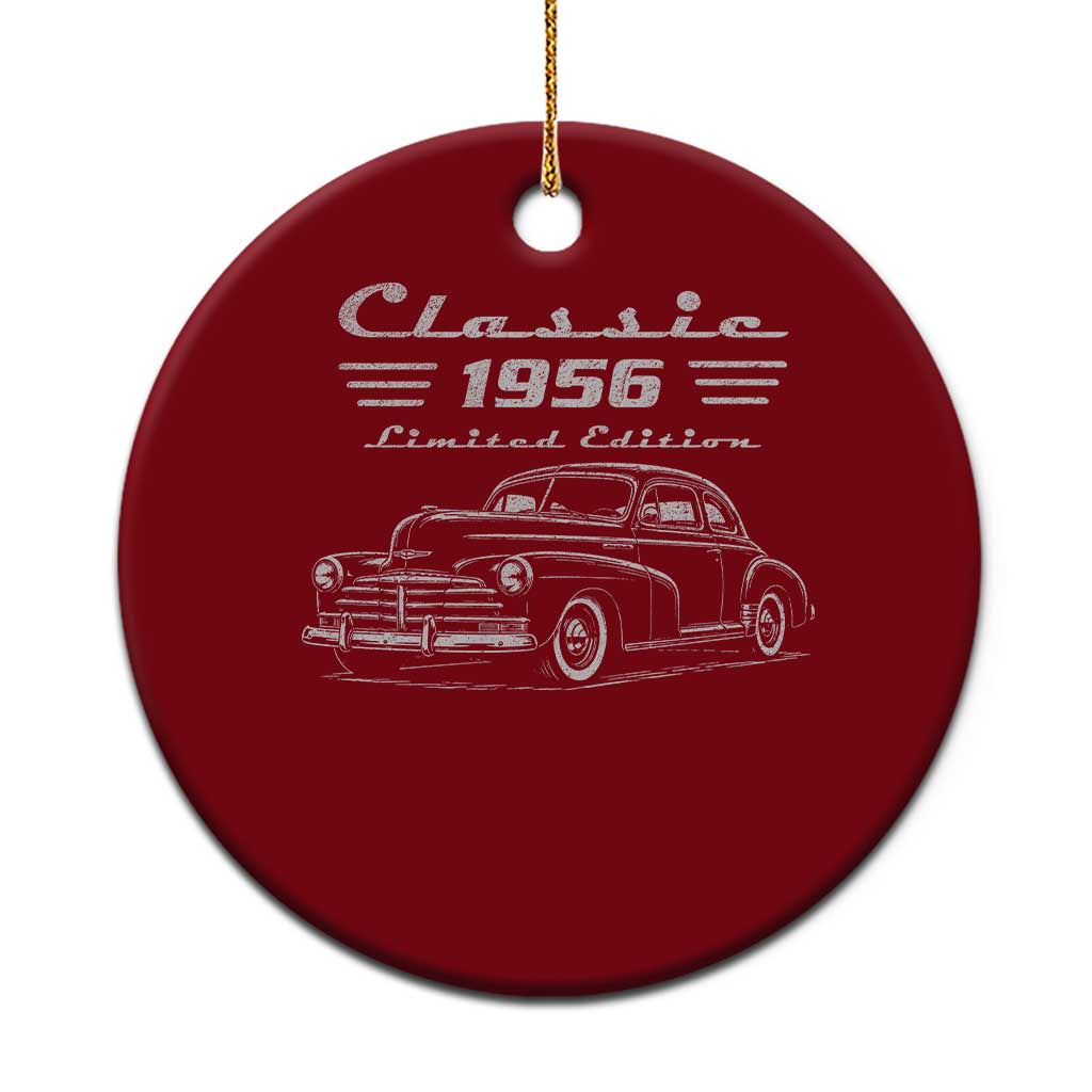 70th Birthday Ceramic Ornament Vintage Retro Car Classic 1956 70 Year Old Gift TS10 1pc Red Print Your Wear