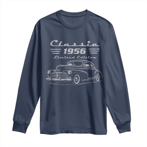 70th Birthday Long Sleeve Shirt Vintage Retro Car Classic 1956 70 Year Old Gift