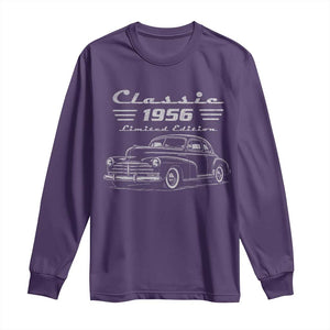 70th Birthday Long Sleeve Shirt Vintage Retro Car Classic 1956 70 Year Old Gift