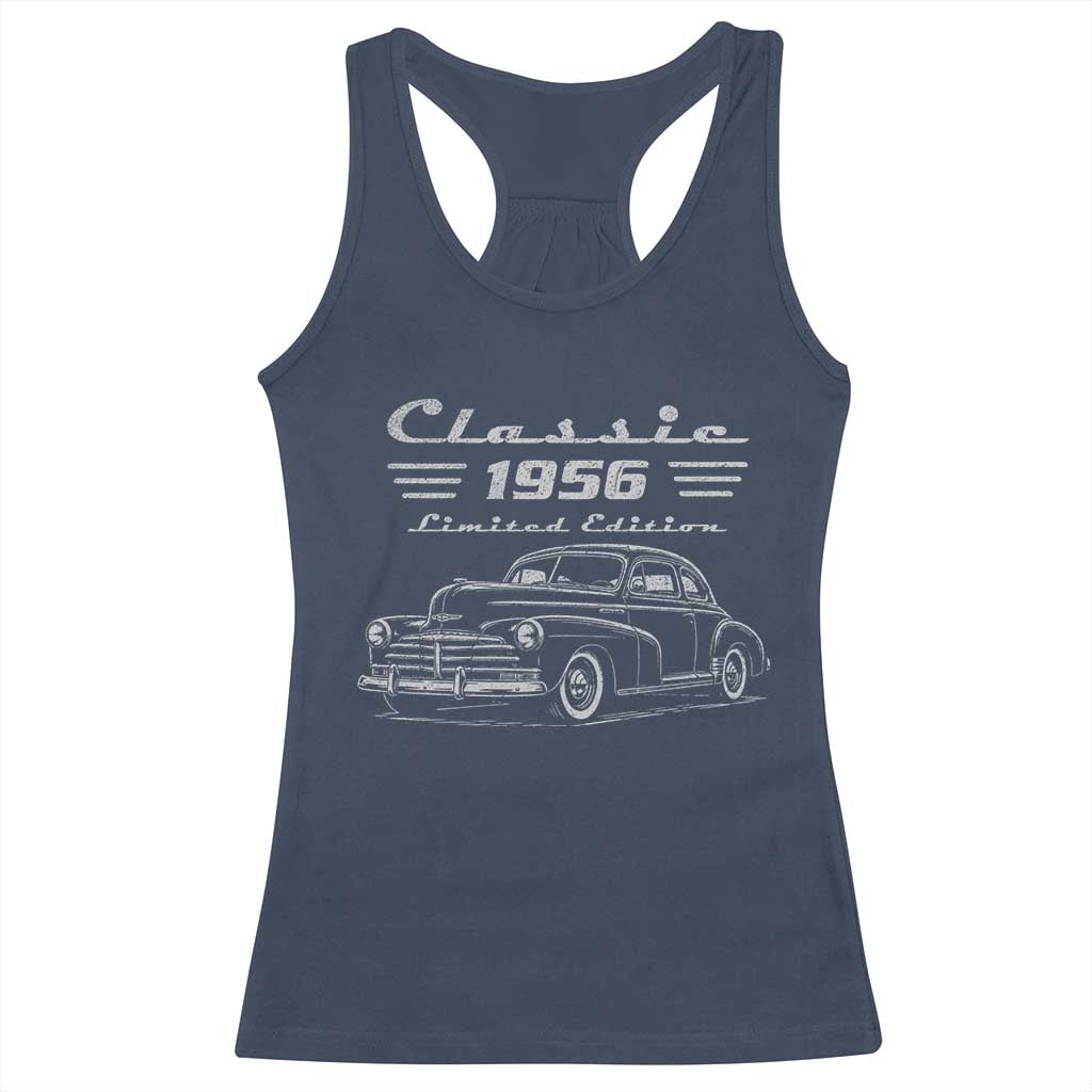 70th Birthday Racerback Tank Top Vintage Retro Car Classic 1956 70 Year Old Gift
