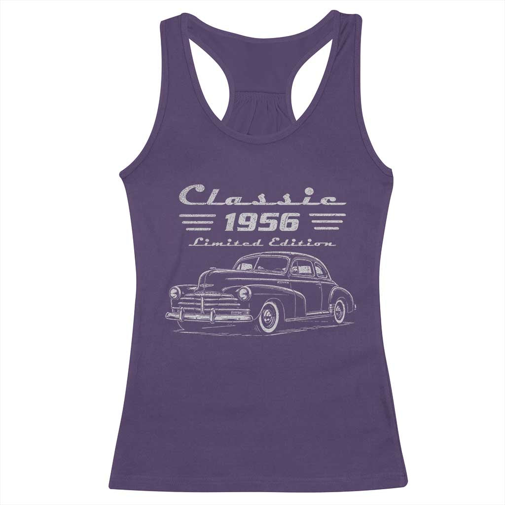 70th Birthday Racerback Tank Top Vintage Retro Car Classic 1956 70 Year Old Gift