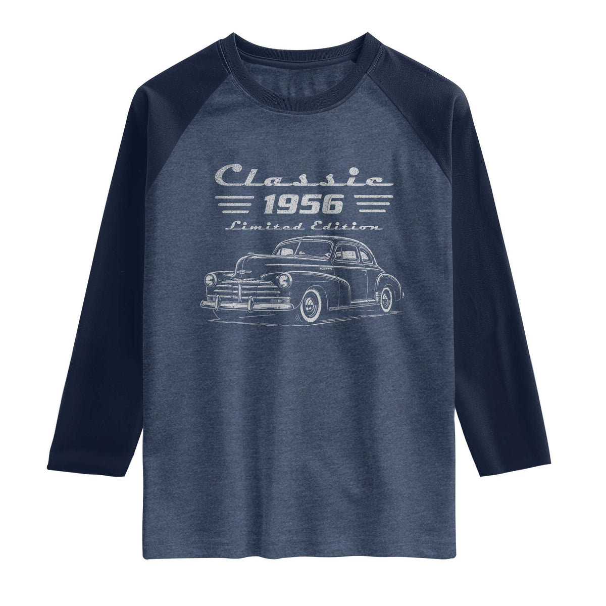 70th Birthday Raglan Shirt Vintage Retro Car Classic 1956 70 Year Old Gift