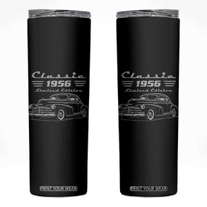 70th Birthday Skinny Tumbler Vintage Retro Car Classic 1956 70 Year Old Gift