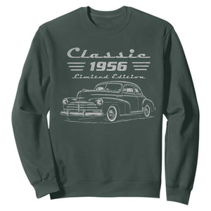 70th Birthday Sweatshirt Vintage Retro Car Classic 1956 70 Year Old Gift