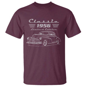 70th Birthday T Shirt Vintage Retro Car Classic 1956 70 Year Old Gift