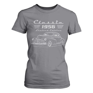 70th Birthday T Shirt For Women Vintage Retro Car Classic 1956 70 Year Old Gift