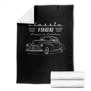 60th Birthday Throw Blanket Vintage Retro Car Classic 1966 60 Year Old Gift