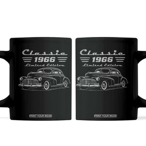 60th Birthday Coffee Mug Vintage Retro Car Classic 1966 60 Year Old Gift