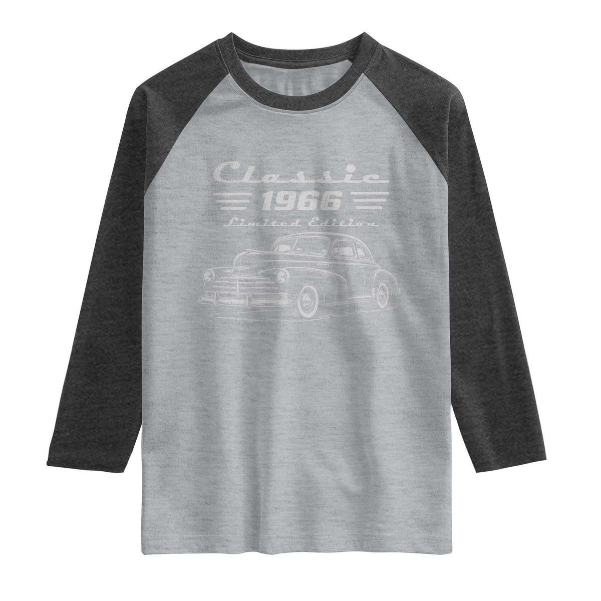 60th Birthday Raglan Shirt Vintage Retro Car Classic 1966 60 Year Old Gift