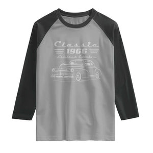 60th Birthday Raglan Shirt Vintage Retro Car Classic 1966 60 Year Old Gift