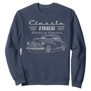 60th Birthday Sweatshirt Vintage Retro Car Classic 1966 60 Year Old Gift