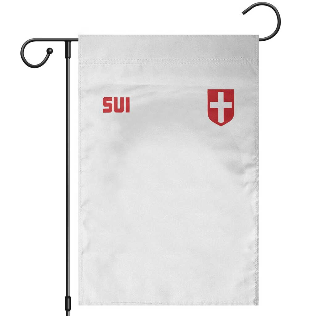 Switzerland Garden Flag Vintage Retro Swiss Flag TS10 White Print Your Wear