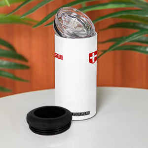 Switzerland 4 in 1 Can Cooler Tumbler Vintage Retro Swiss Flag TS10 Print Your Wear