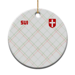 Switzerland Ceramic Ornament Vintage Retro Swiss Flag
