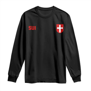Switzerland Long Sleeve Shirt Vintage Retro Swiss Flag