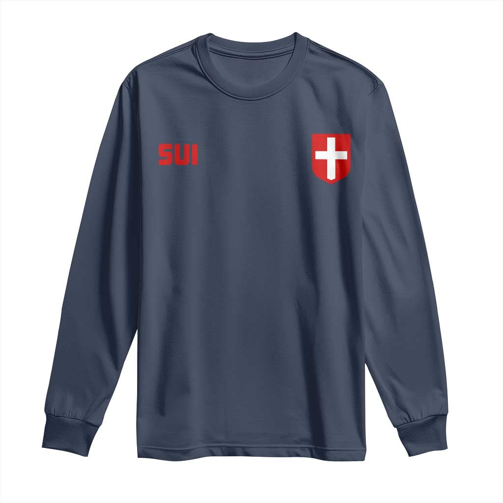 Switzerland Long Sleeve Shirt Vintage Retro Swiss Flag