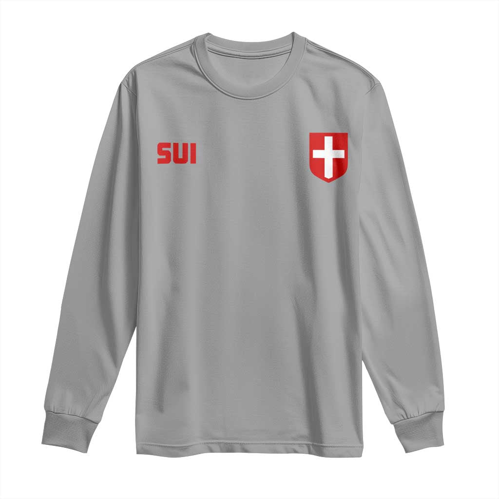 Switzerland Long Sleeve Shirt Vintage Retro Swiss Flag
