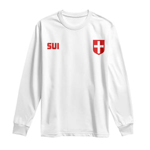 Switzerland Long Sleeve Shirt Vintage Retro Swiss Flag