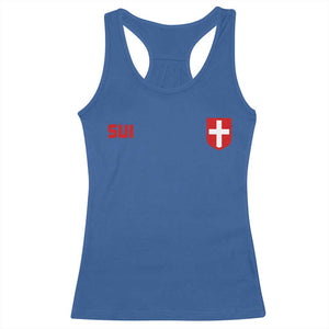 Switzerland Racerback Tank Top Vintage Retro Swiss Flag