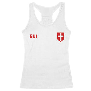 Switzerland Racerback Tank Top Vintage Retro Swiss Flag