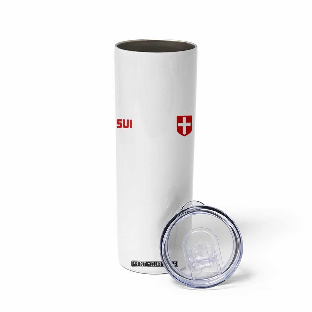 Switzerland Skinny Tumbler Vintage Retro Swiss Flag TS10 Print Your Wear