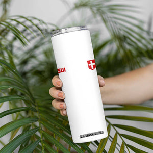 Switzerland Skinny Tumbler Vintage Retro Swiss Flag TS10 Print Your Wear