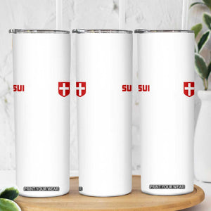 Switzerland Skinny Tumbler Vintage Retro Swiss Flag TS10 Print Your Wear