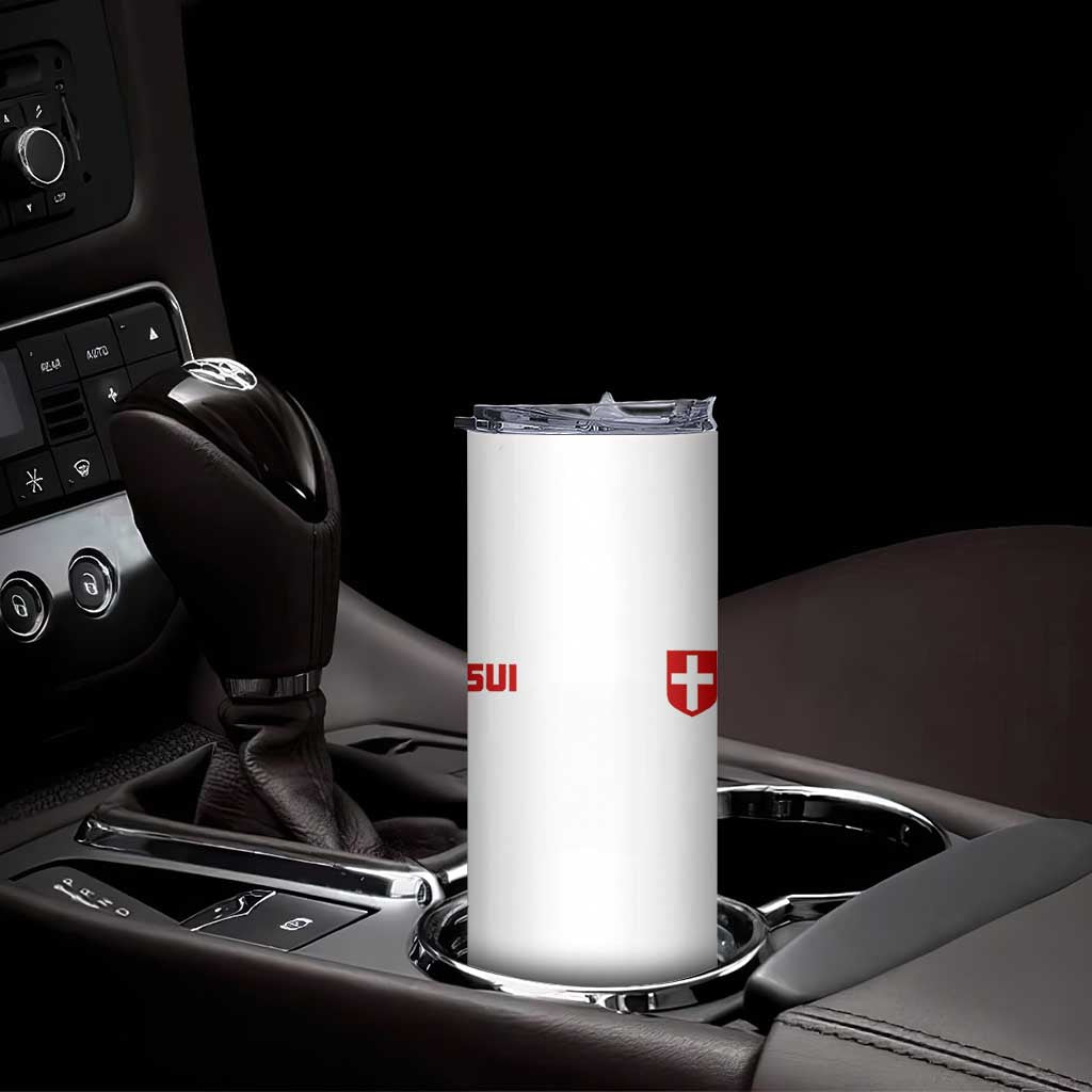 Switzerland Skinny Tumbler Vintage Retro Swiss Flag TS10 Print Your Wear