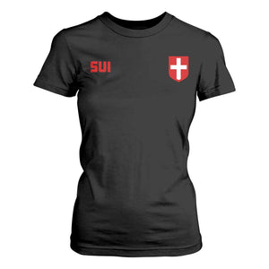 Switzerland T Shirt For Women Vintage Retro Swiss Flag