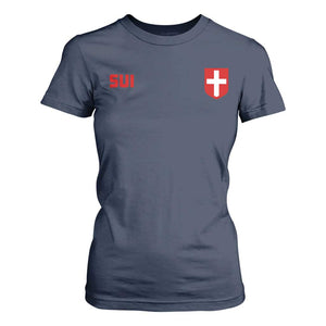 Switzerland T Shirt For Women Vintage Retro Swiss Flag