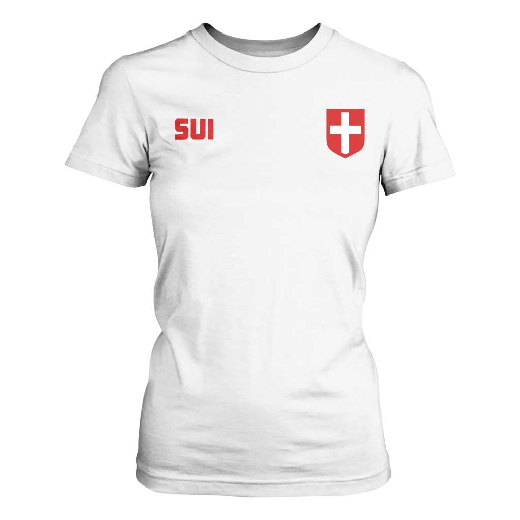 Switzerland T Shirt For Women Vintage Retro Swiss Flag TS10 White Print Your Wear