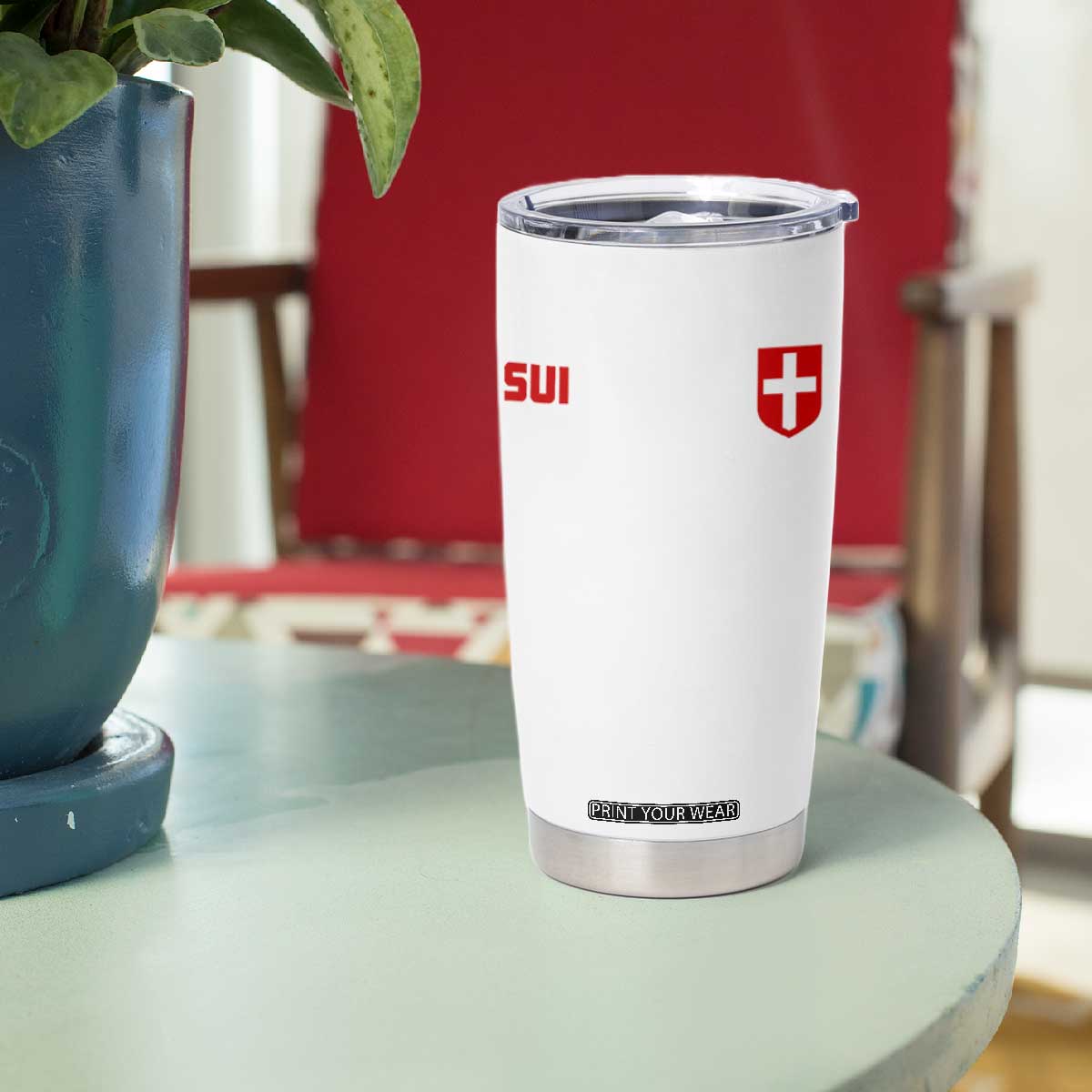 Switzerland Tumbler Cup Vintage Retro Swiss Flag TS10 Print Your Wear