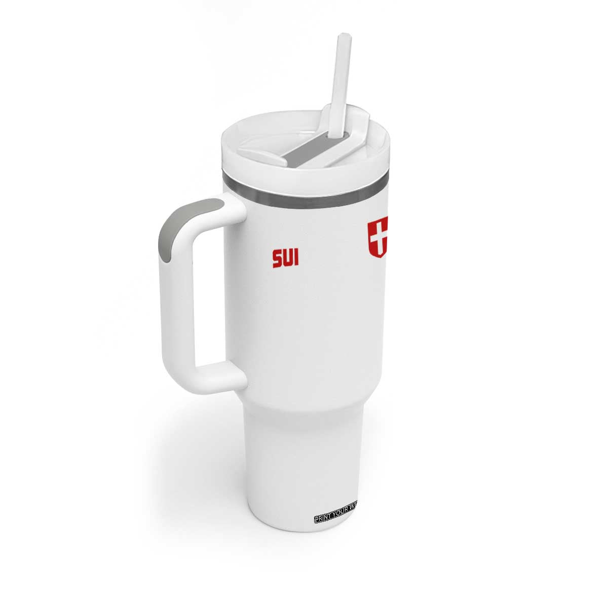 Switzerland Tumbler With Handle Vintage Retro Swiss Flag TS10 Print Your Wear