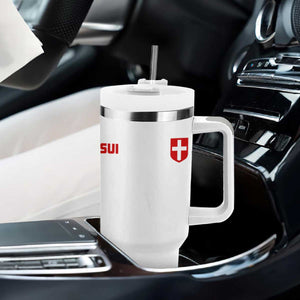 Switzerland Tumbler With Handle Vintage Retro Swiss Flag TS10 Print Your Wear